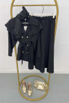 Collar Detailed Suit Black