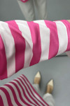 Button-down Striped Sweat Fuchsia