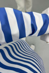 Button-down Striped Sweater Blue