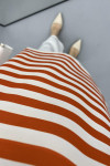 Button-down Striped Sweater Orange