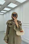 Sare Fashion Parachute Suit Khaki with Collar and Sleeve Details