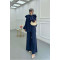 Sare Fashion Parachute Suit with Collar and Sleeve Details Navy Blue