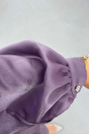 Sare Fashion Jacquard Suit with Collar and Shoulder Details Lilac