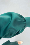 Sare Fashion Jacquard Suit with Collar and Shoulder Details Emerald Green