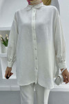 Lace Collar Shirt White