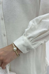 Lace Collar Shirt White