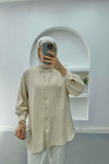Lace Collar Shirt Stone