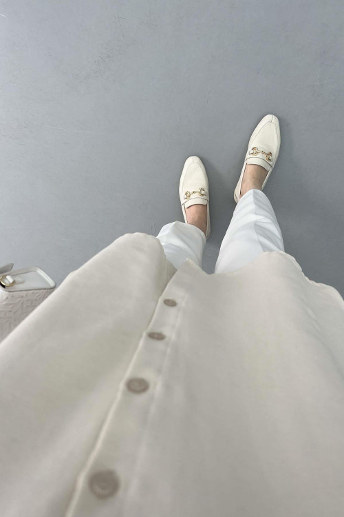 Lace Collar Shirt Stone