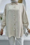 Lace Collar Shirt Stone