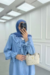 Sare Fashion Frilled Collar Tie Suit Baby Blue