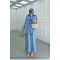 Sare Fashion Frilled Collar Tie Suit Baby Blue
