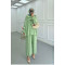 Sare Fashion Ruffled Collar Tie Suit Green