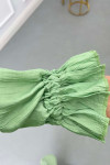 Sare Fashion Ruffled Collar Tie Suit Green