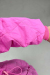 Fur Collar Quilted Coat Pink