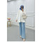 Sare Fashion Elastic Collar Poplin Shirt White