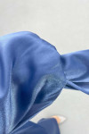 Sare Fashion Balloon Sleeve Jacquard Set with Stone Collar Indigo