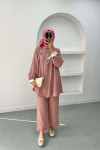 Stone Collar Suit Dusty Rose