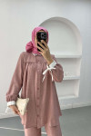 Stone Collar Suit Dusty Rose