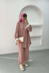 Stone Collar Suit Dusty Rose
