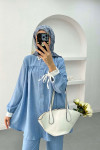 Stone Collar Suit Blue