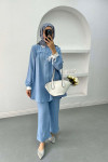 Stone Collar Suit Blue
