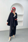 Stone Collar Suit Black