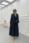 Sare Fashion Side Tie Skirted Suit Black