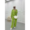 Side Tie Kimono Set Green