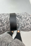 Side Zipper Boucle Jacket Gray