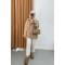 Side Zipper Boucle Jacket Milky Coffee
