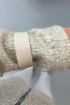 Side Zipper Boucle Jacket Stone