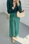 Sare Fashion Side Tie Wrap Skirt Green