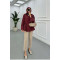 Sare Fashion Side Tie Jacket Claret Red