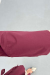 Sare Fashion Side Tie Jacket Claret Red