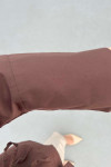 Sare Fashion Side Tie Jacket Brown