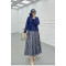 Sare Fashion Side Tie Strawberry Kimono Navy Blue