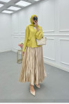 Sare Fashion Side Tie Strawberry Kimono Yellow