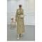 Sare Fashion Side Tie Striped Dress Camel