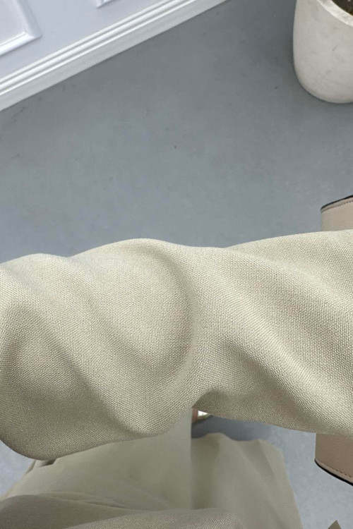 Sare Fashion Side Tie Skirt Suit Beige Sare Fashion Side Tie Skirt Suit Beige