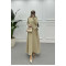 Sare Fashion Side Tie Skirt Suit Beige
