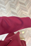 Sare Fashion Side Tie Skirted Suit Claret Red