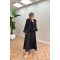Sare Fashion Side Tie Skirted Suit Black