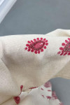 Sare Fashion Half Button Patterned Viscose Dress Fuchsia