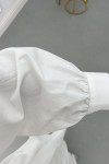 Sare Fashion Half Button Belted Dress White