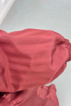 Sare Fashion Half Button Parachute Dress Burgundy