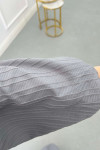 Sare Fashion Half Button Placket Dress Gray