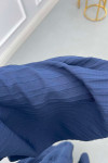 Sare Fashion Half Button Placket Dress Navy Blue