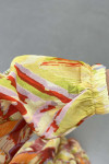 Sare Fashion Half Button Viscose Dress Yellow