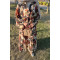Sare Fashion Half Button Patterned Viscose Dress Brown