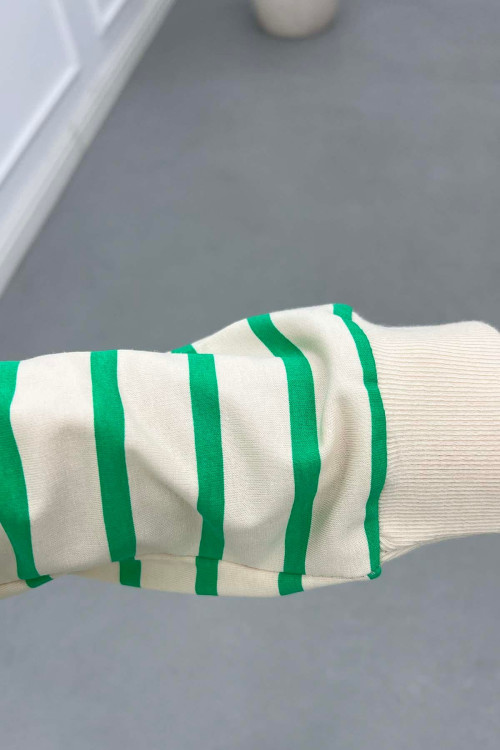 Sare Fashion Half Zipper Collar Sweatshirt Green